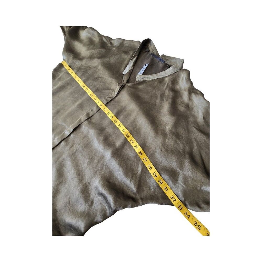 NWT Haider Ackermann Khaki Washed Satin Oversized US 8 Shirt FR 40 Maxfield - Picture 7 of 15